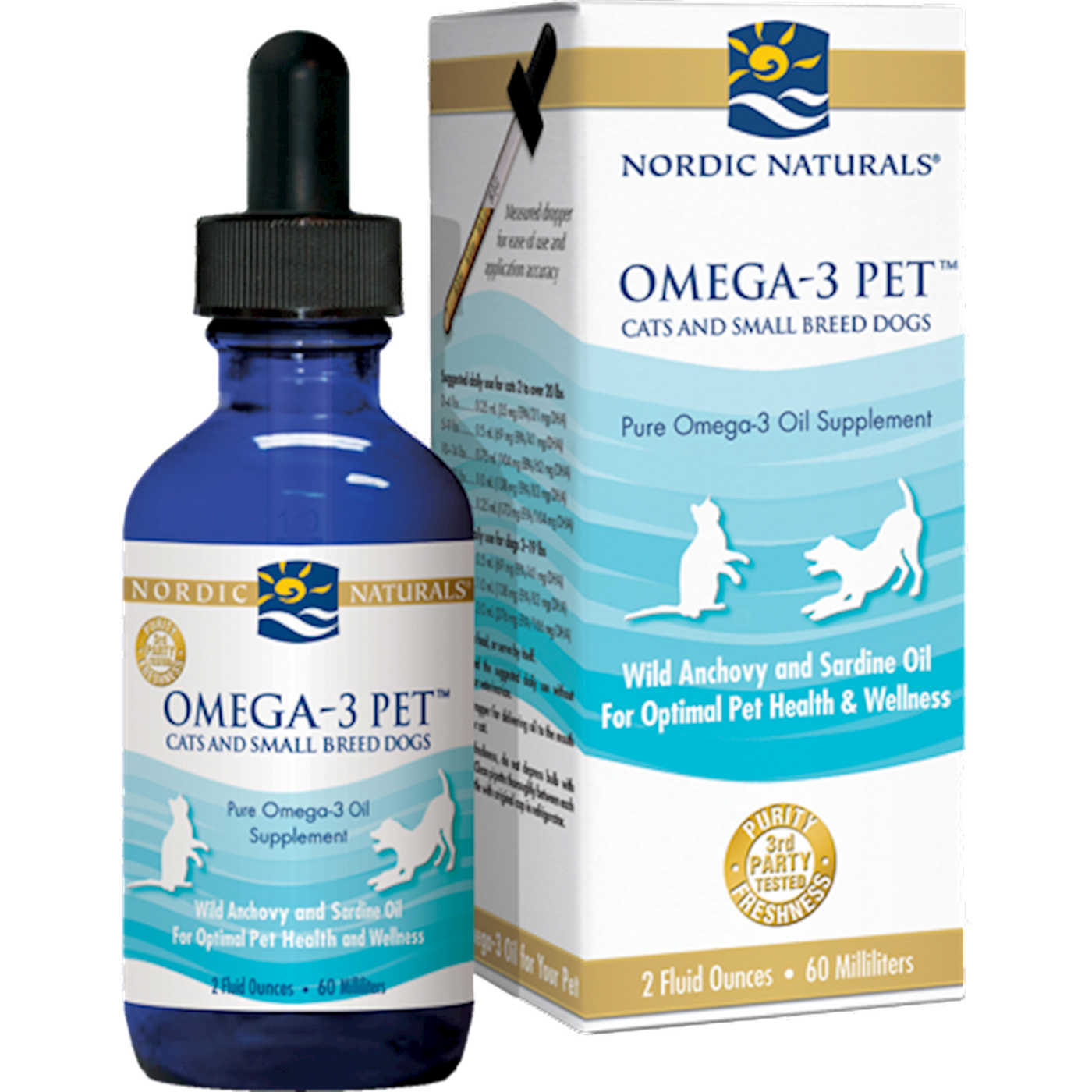 Omega-3 Pet 2 fl oz Sm. Cats & Dogs Curated Wellness