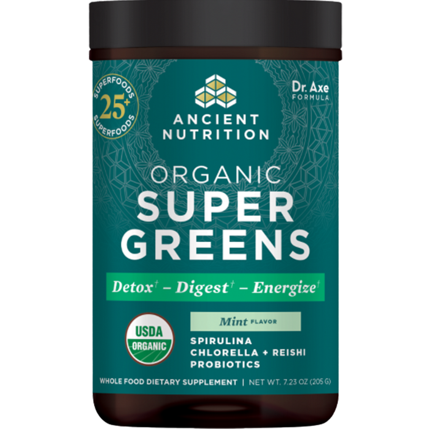 Organic SuperGreens Mint 25 serv Curated Wellness