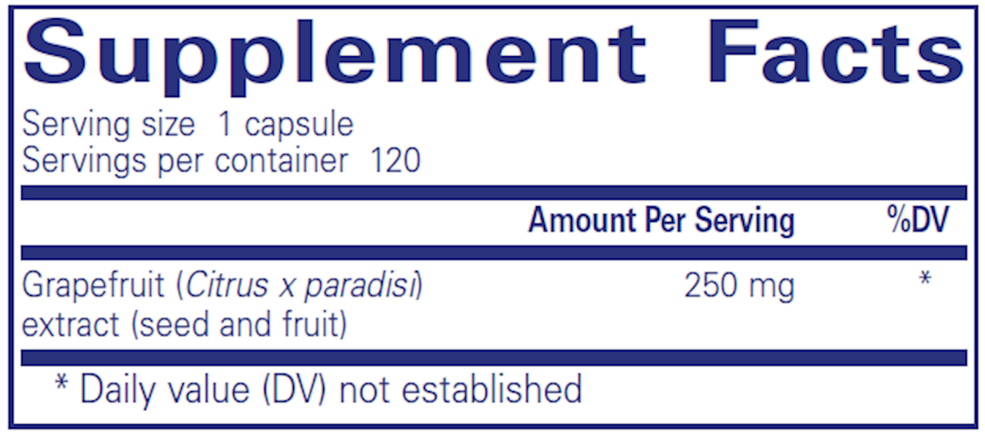 Grapefruit Seed Extract 250 mg 120 vcaps Curated Wellness