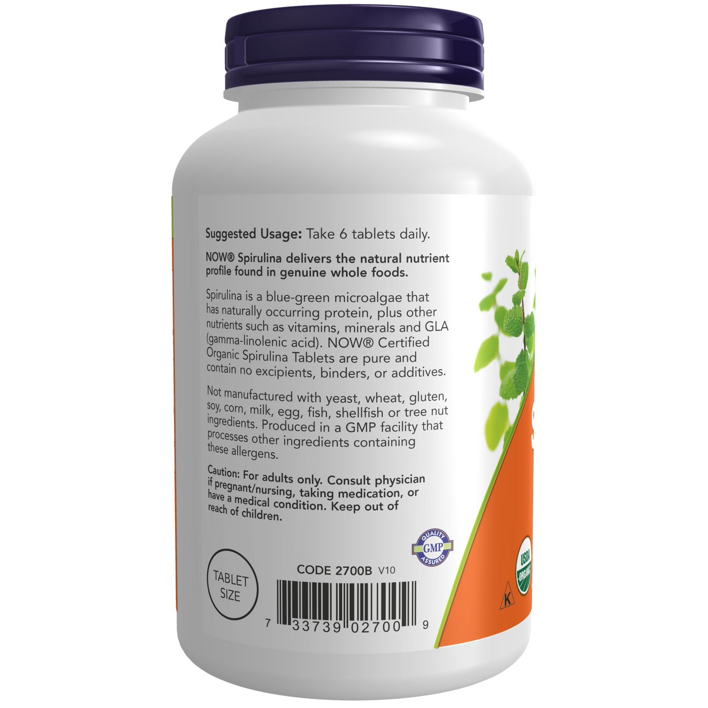 Spirulina 500 mg 500 tabs Curated Wellness