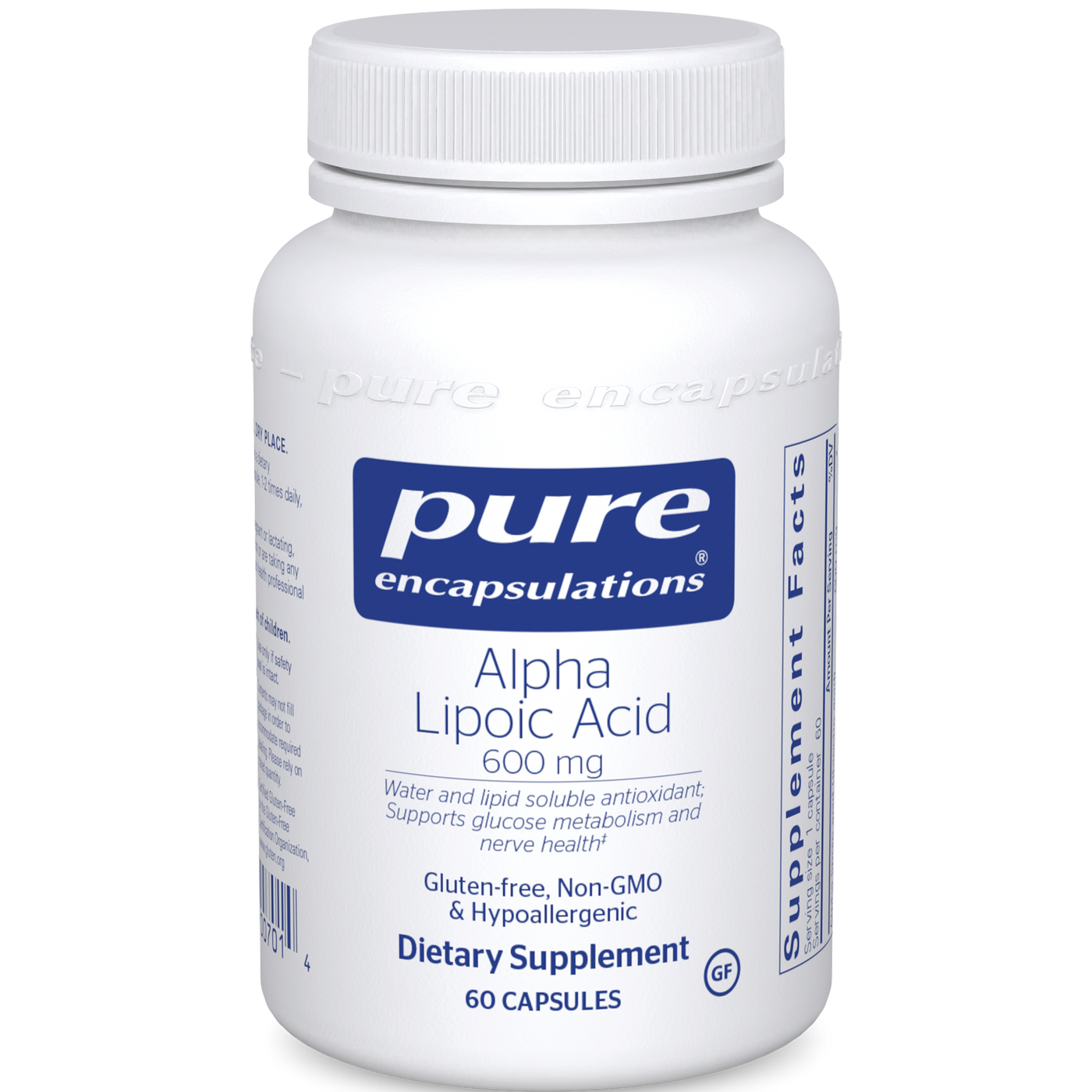 Alpha Lipoic Acid 600 mg 60 vcaps Curated Wellness