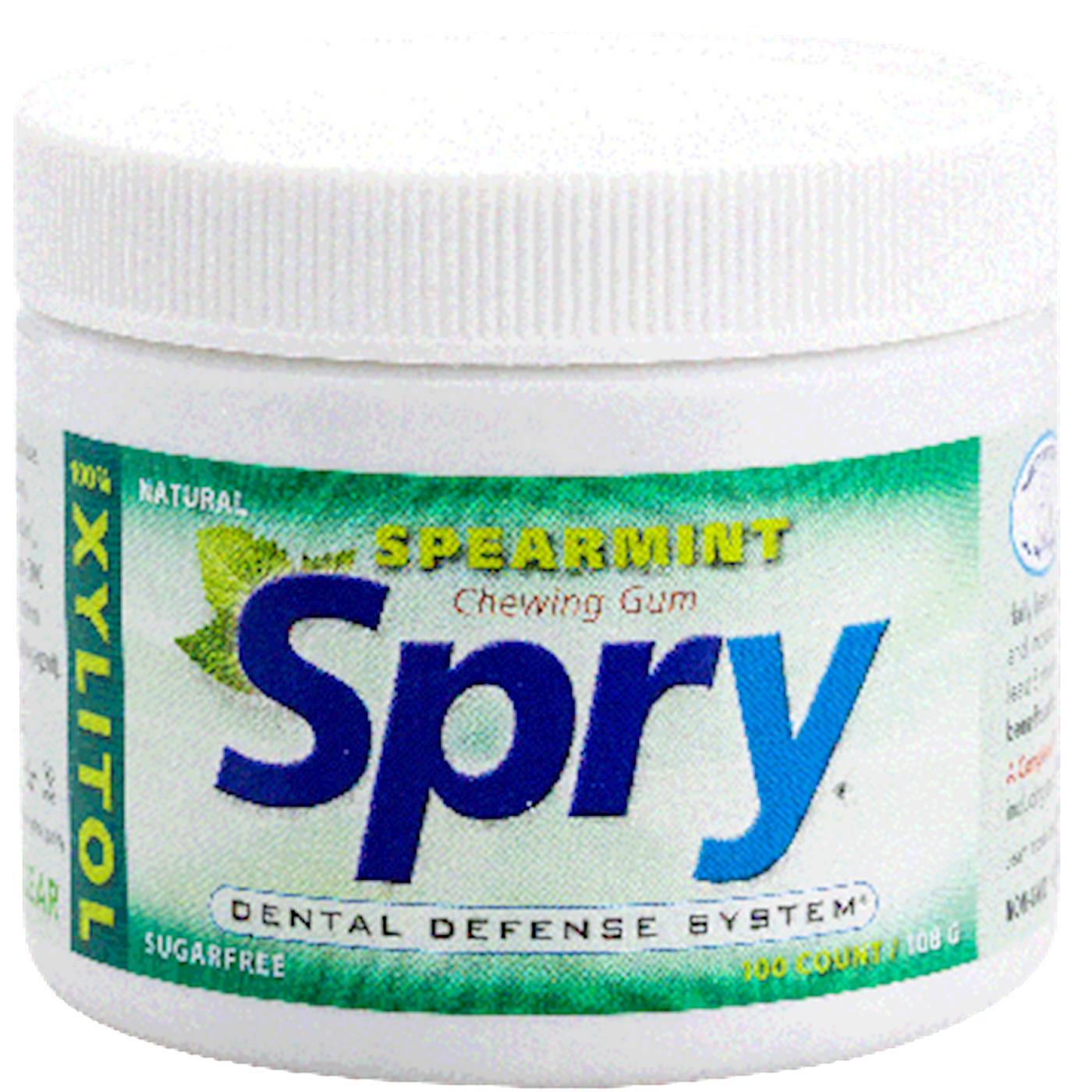 Spry Xylitol Gum Spearmint 100 ct Curated Wellness