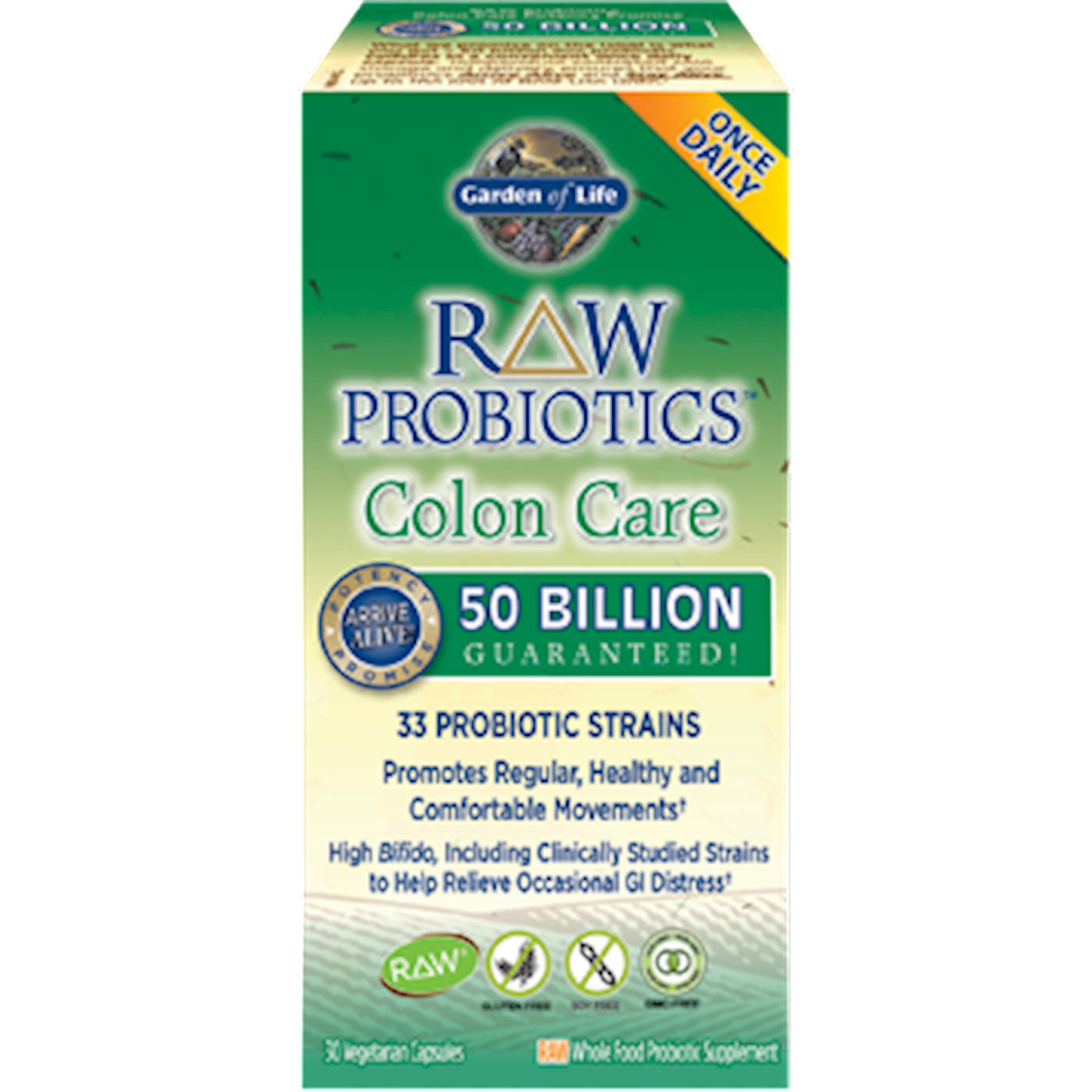 RAW Probiotics Colon Care 30 vcaps Curated Wellness