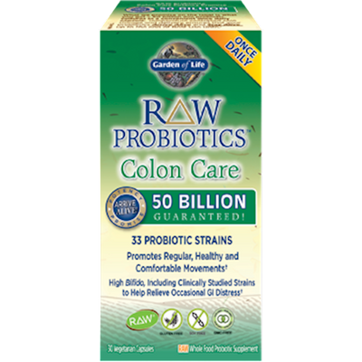 RAW Probiotics Colon Care 30 vcaps Curated Wellness