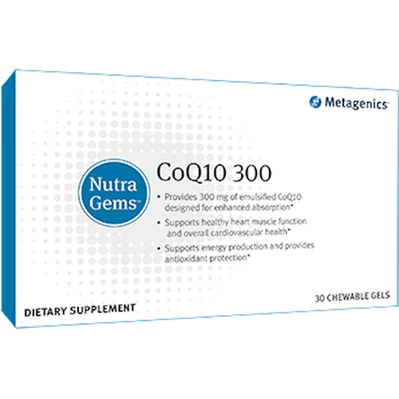 NutraGems CoQ10 300 30 Chewable Gels Curated Wellness