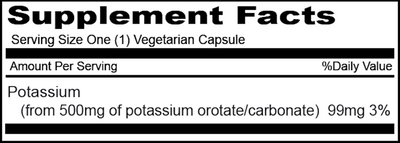 Potassium Orotate 100 vcaps Curated Wellness