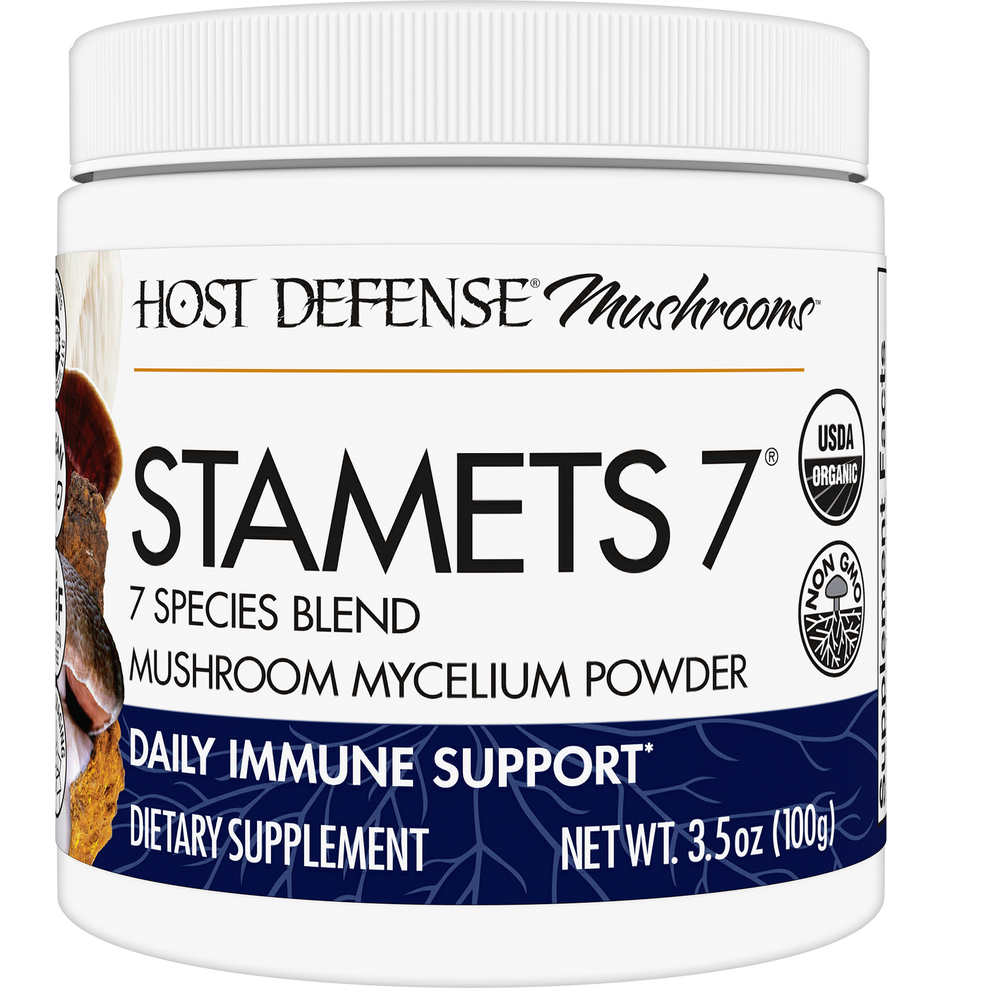 Organic Stamets 7 Powder 100g Curated Wellness