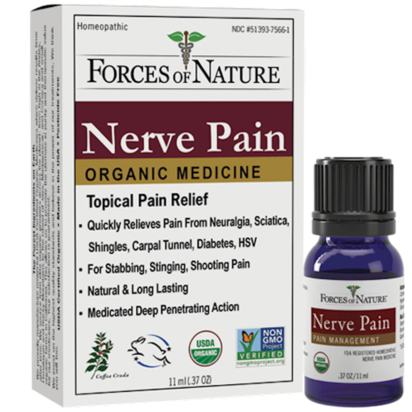 Nerve Pain Organic .37 ounce Curated Wellness