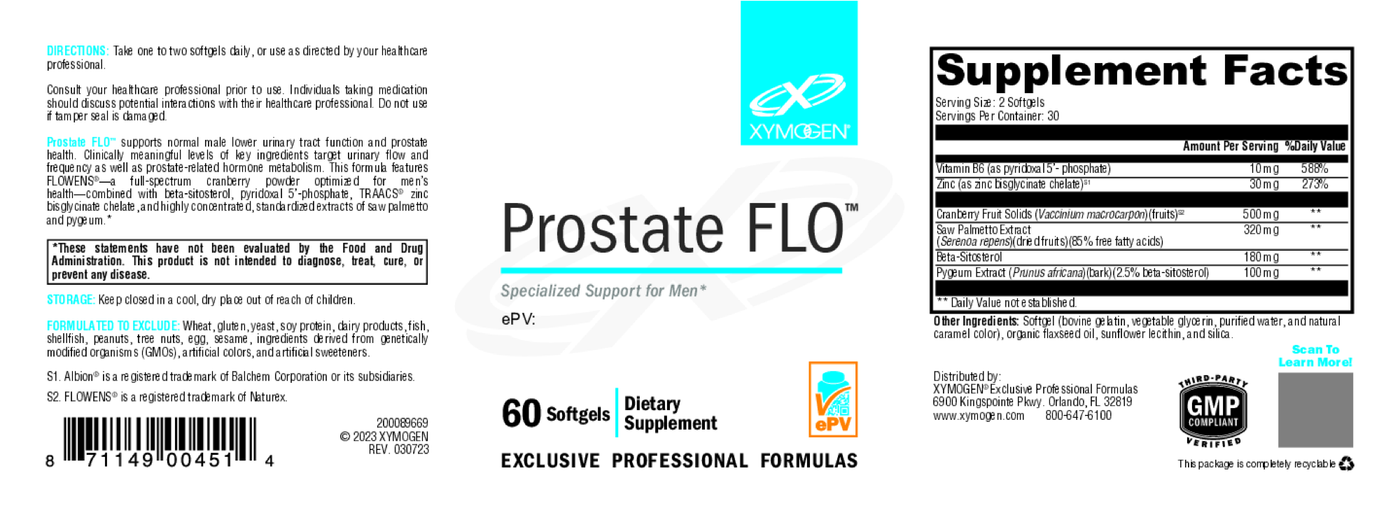 Prostate FLO 60 Softgels Curated Wellness