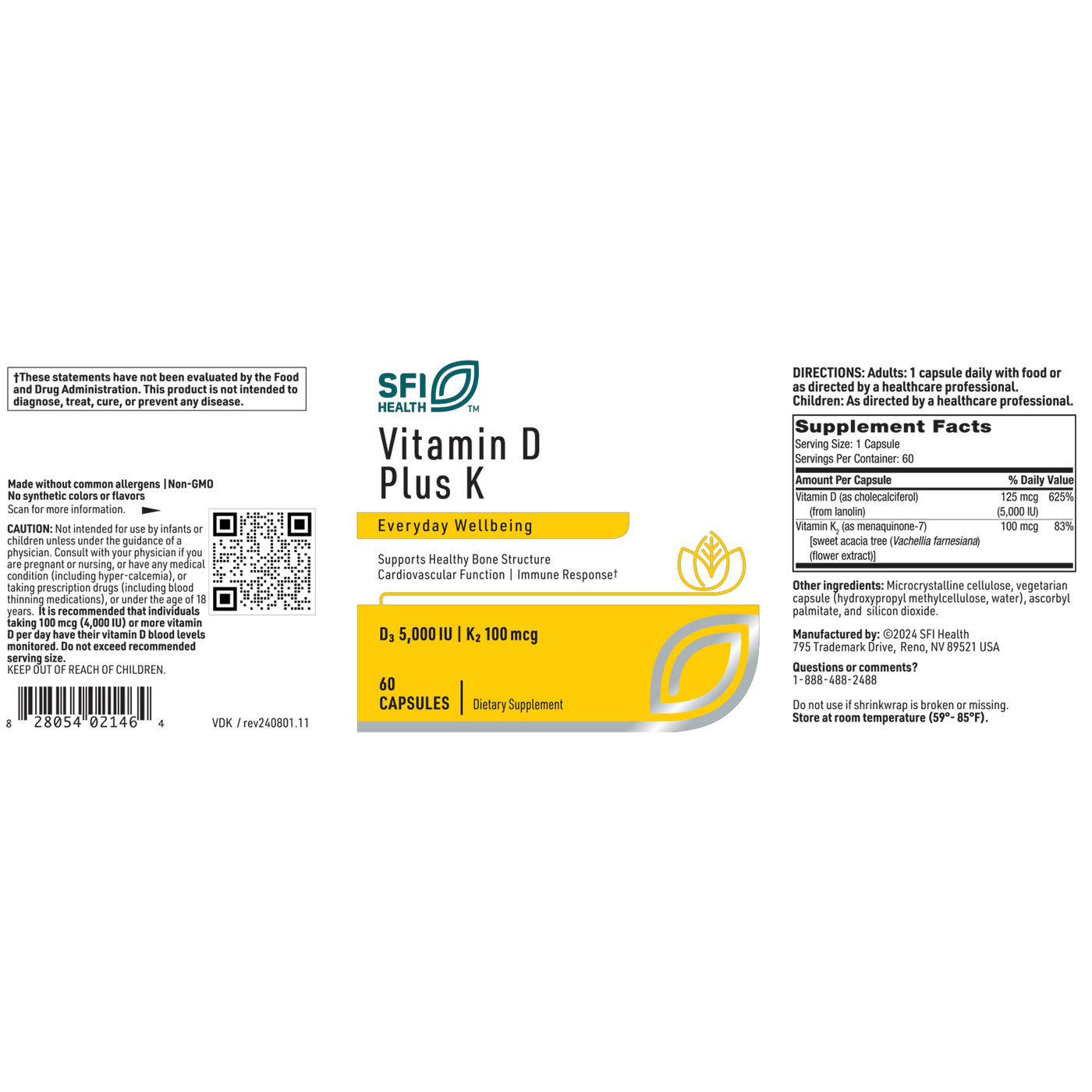 Vitamin D Plus K  Curated Wellness