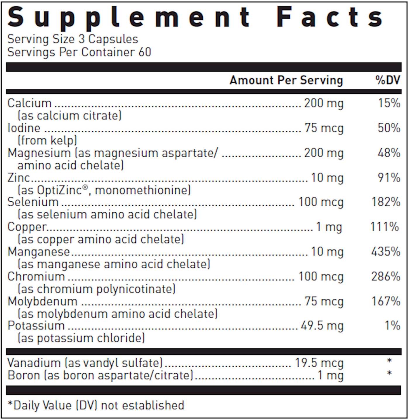 Basic Minerals Iron Free  Curated Wellness