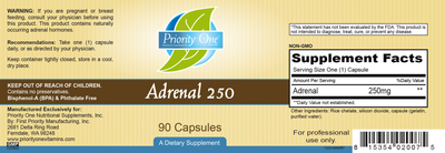 Adrenal 250 mg  Curated Wellness