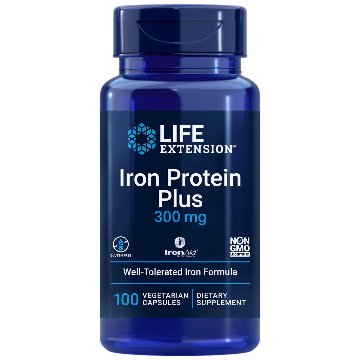 Iron Protein Plus 300 mg 100 vegcaps Curated Wellness