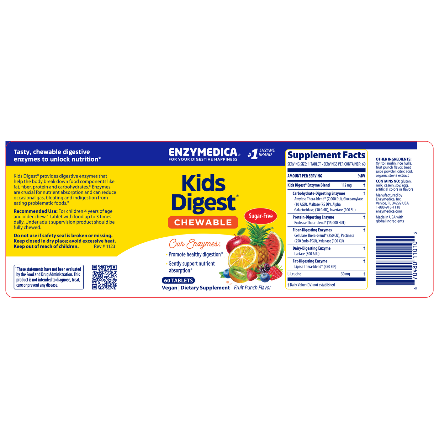 Kid's Digest 60 chewable tabs Curated Wellness