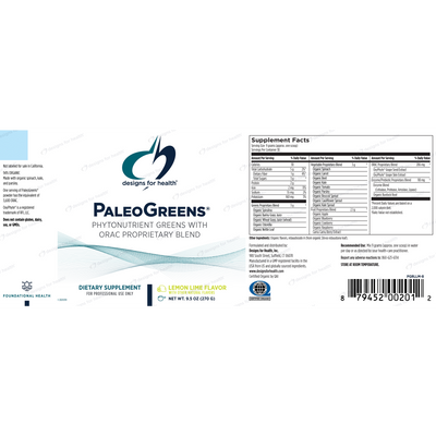 PaleoGreens Phyto Lemon/Lime 270 g Curated Wellness