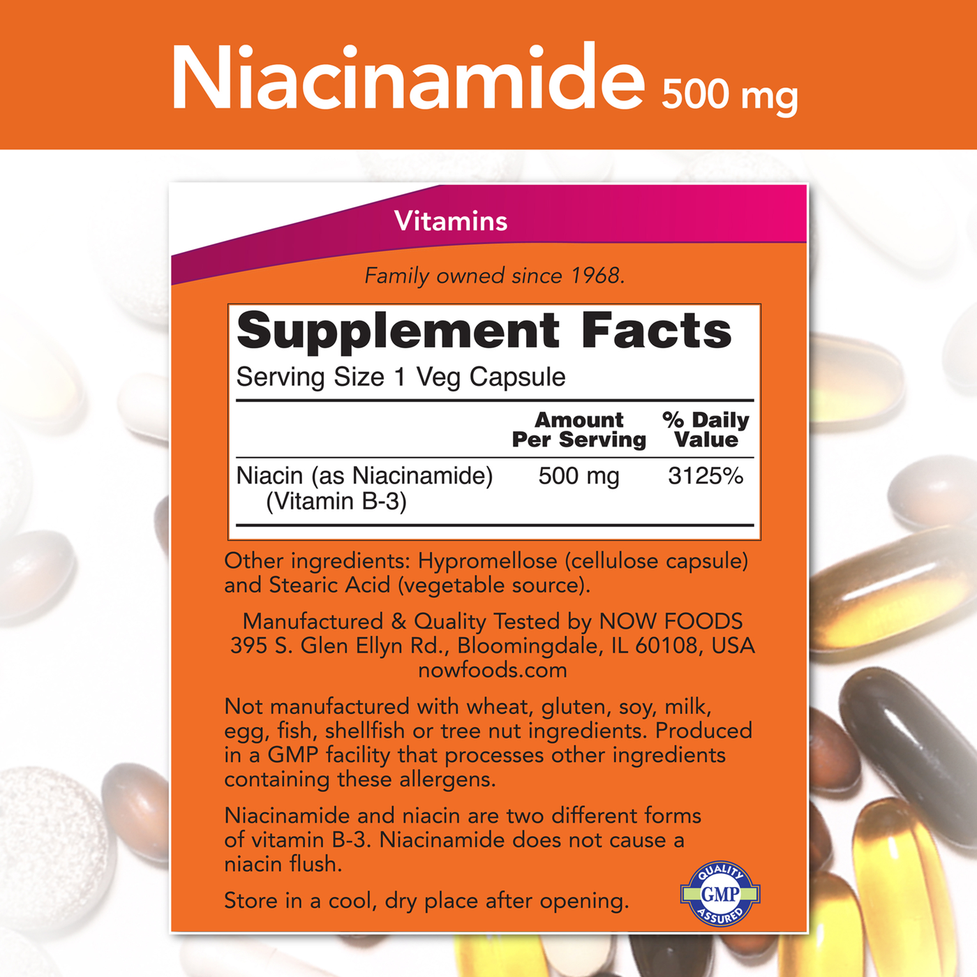 Niacinamide 500 mg  Curated Wellness