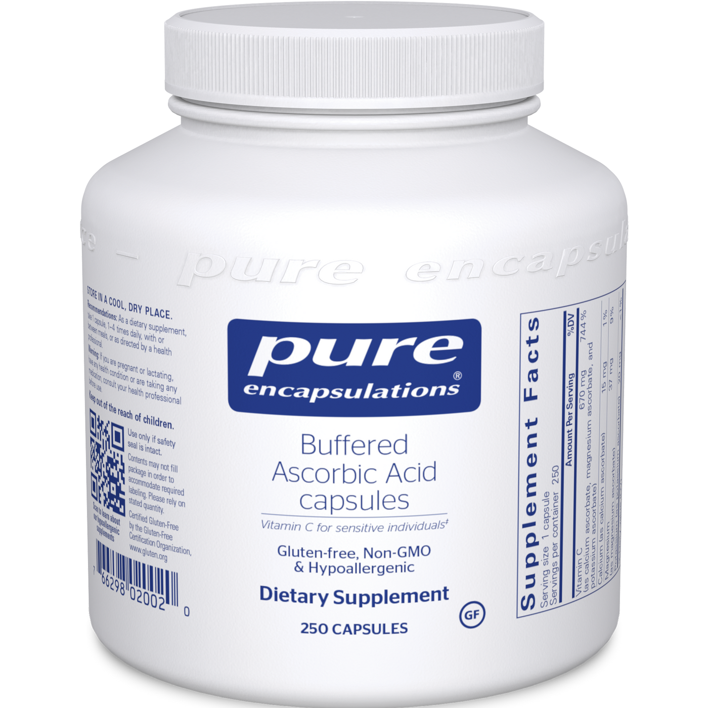 Buff Ascorbic Acid 250 vcaps Curated Wellness