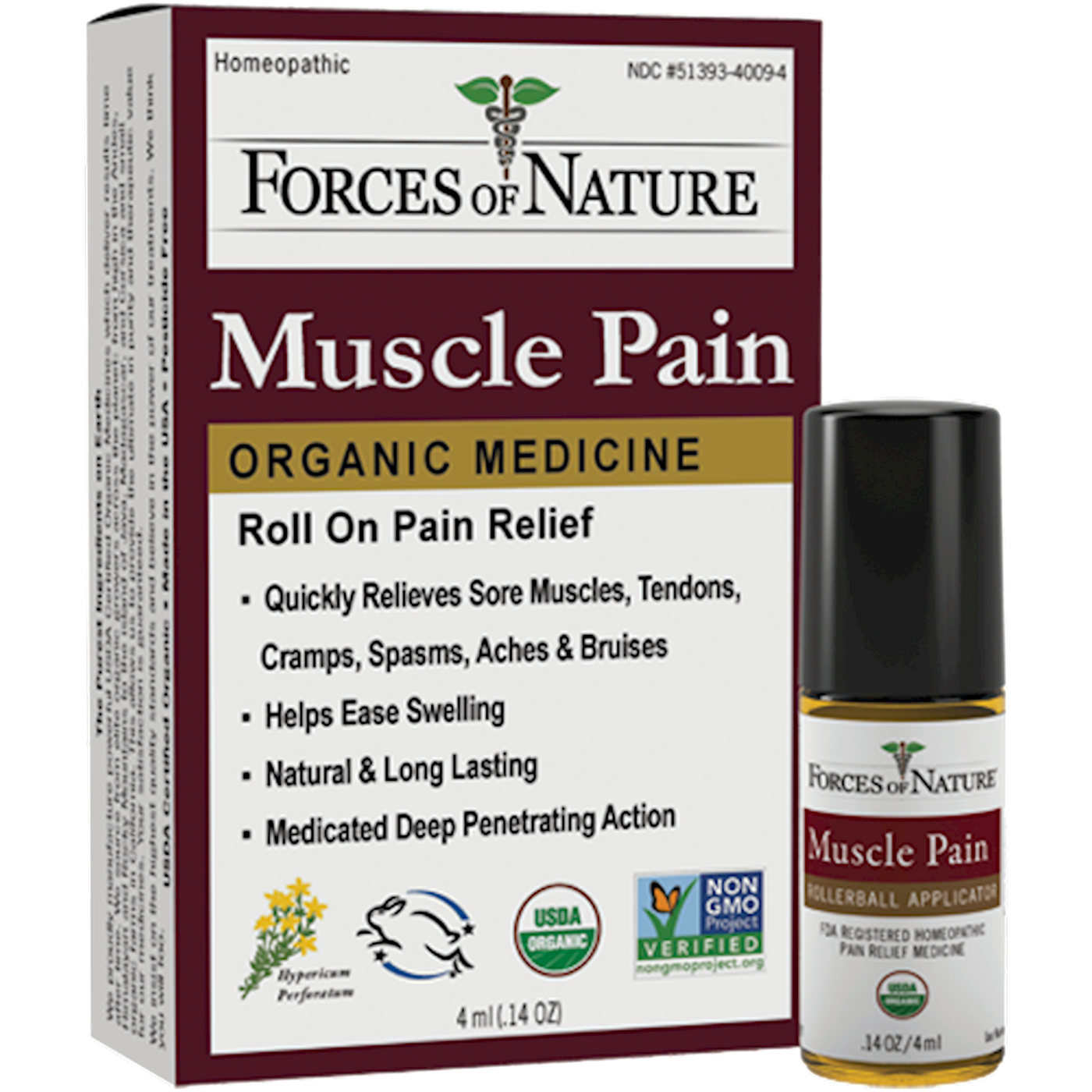 Muscle Pain Organic .14 oz Curated Wellness