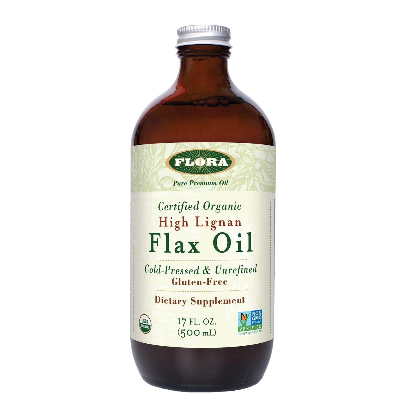 High Lignan Flax Oil Certified Org  Curated Wellness