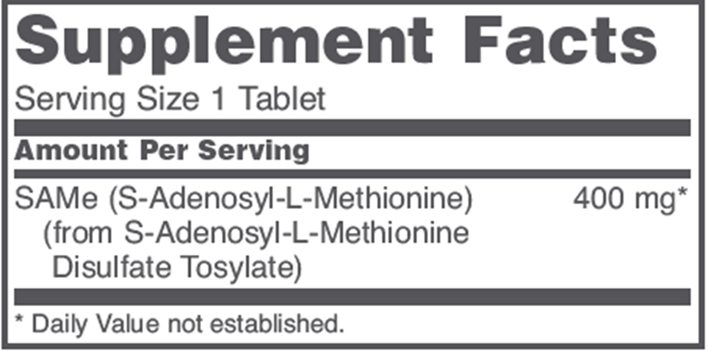 SAMe 400 mg 60 tabs Curated Wellness