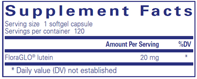 Lutein 20 mg 120 gels Curated Wellness