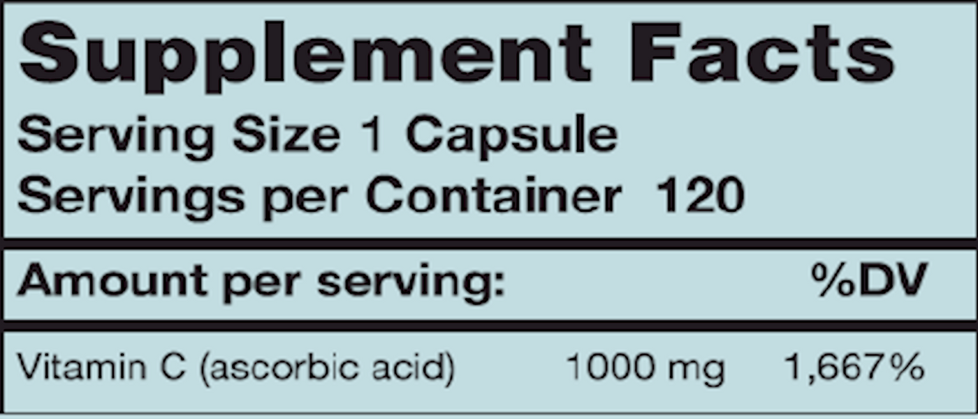 C-1000 1000 mg 120 caps Curated Wellness