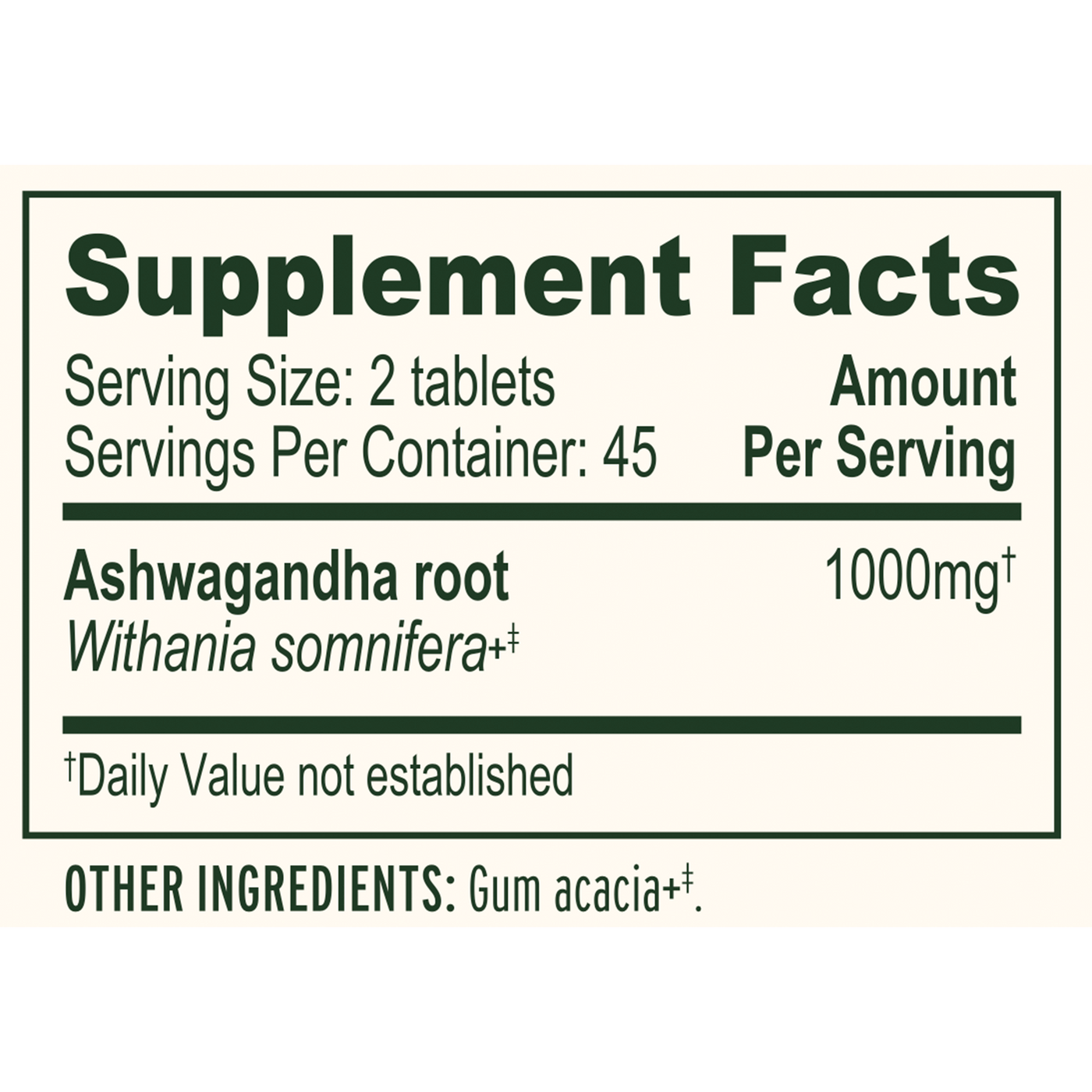 Ashwagandha Tablets 90 tabs Curated Wellness