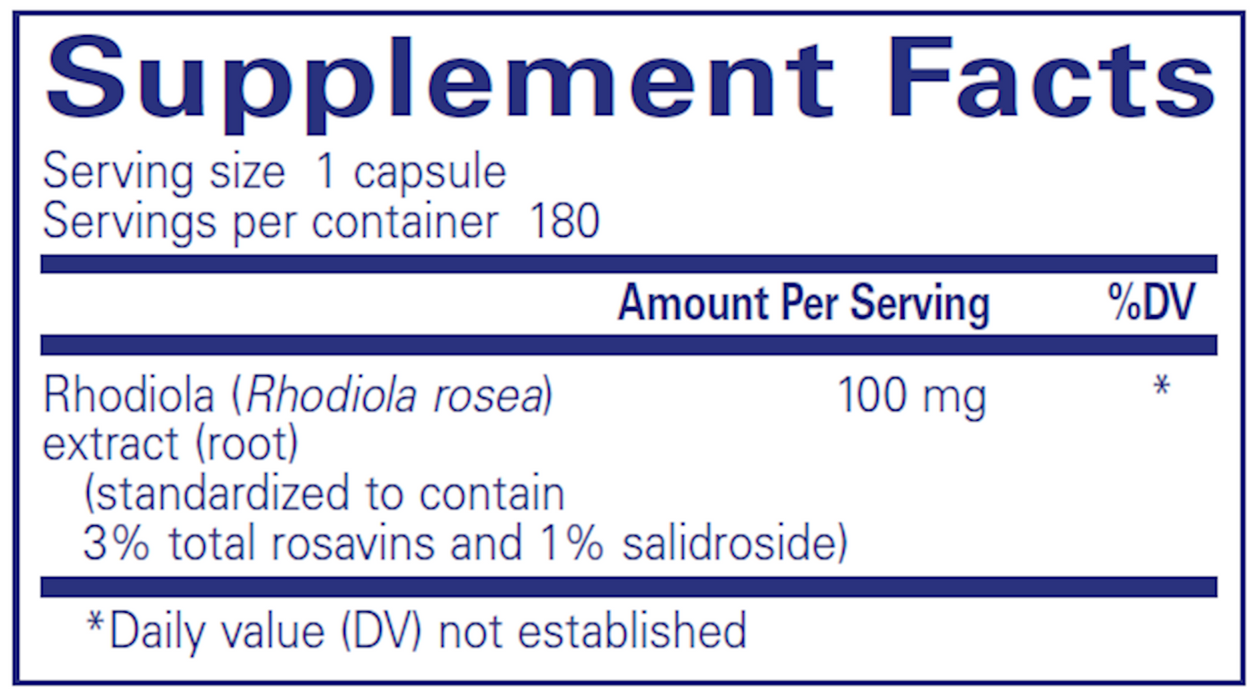 Rhodiola Rosea 100 mg  Curated Wellness