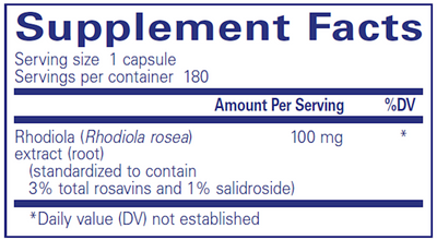 Rhodiola Rosea 100 mg  Curated Wellness