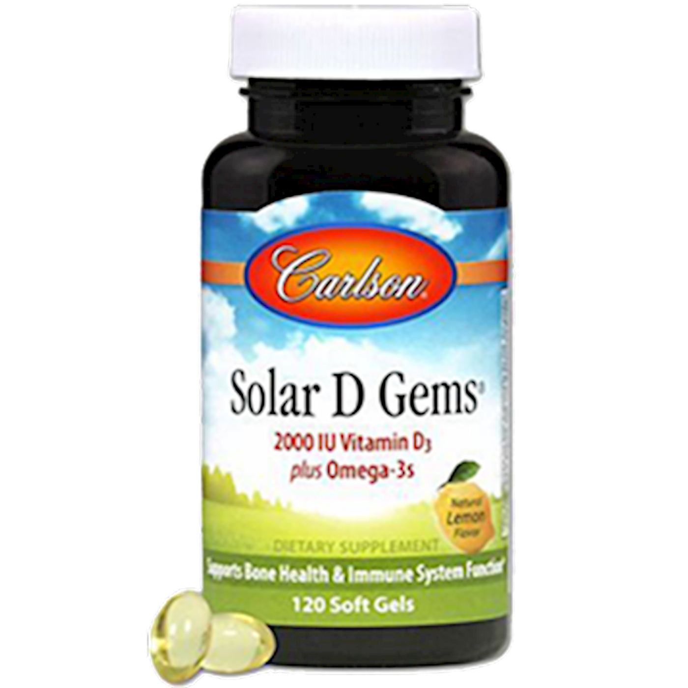 Solar D Gems 2000 IU 120 gels Curated Wellness