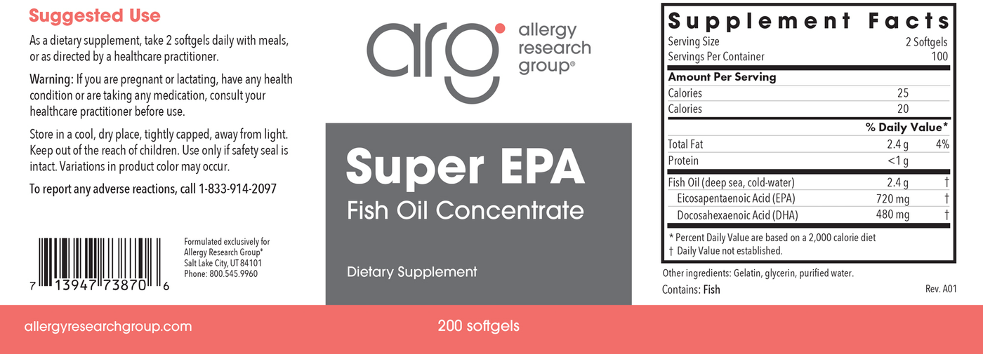 Super EPA 200 gels Curated Wellness