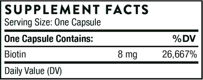 Biotin-8 60 vegcaps Curated Wellness