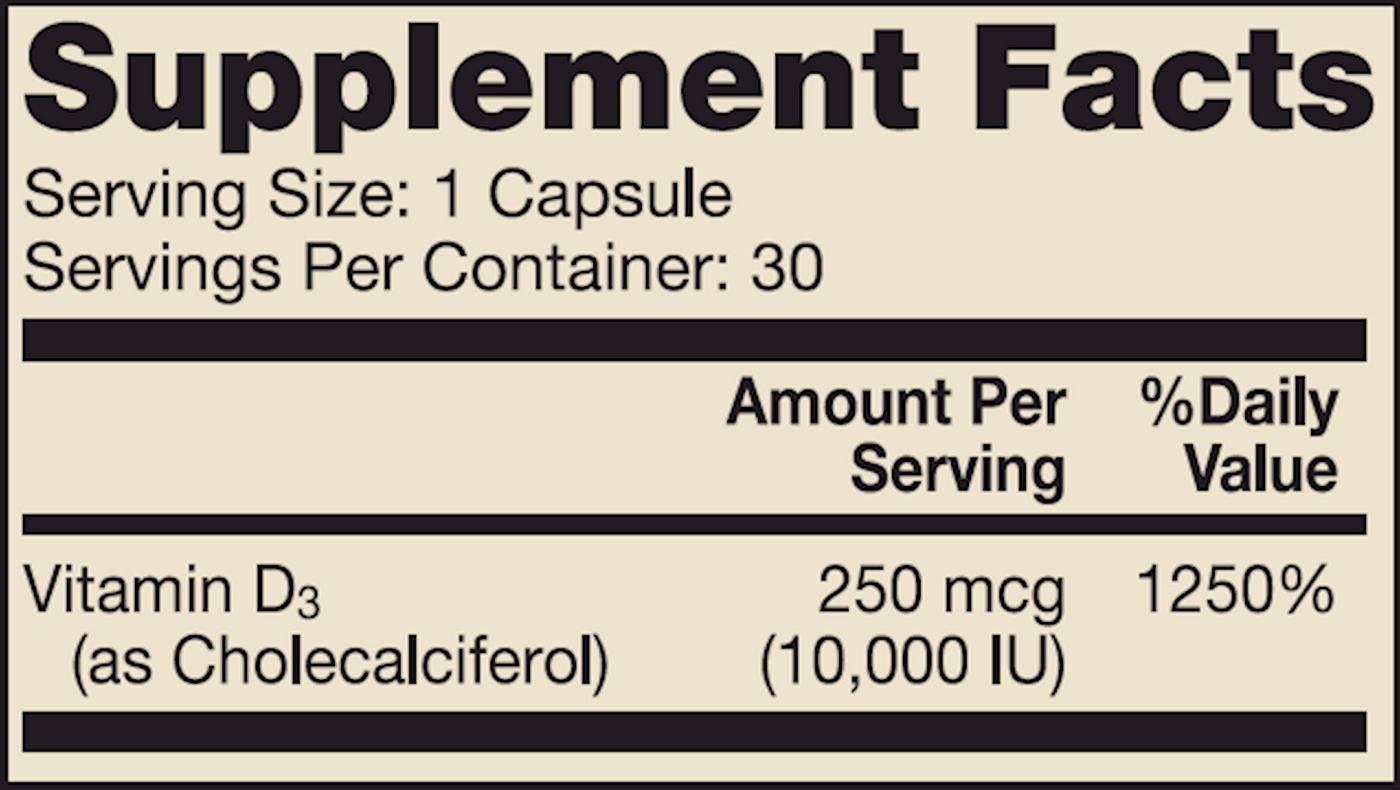 Lipsomal Vitamin D3 10,000 IU  Curated Wellness