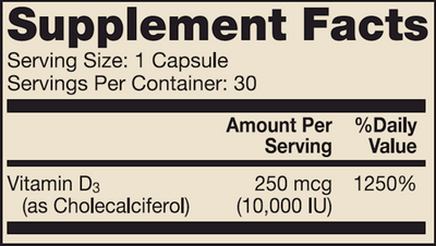 Lipsomal Vitamin D3 10,000 IU  Curated Wellness