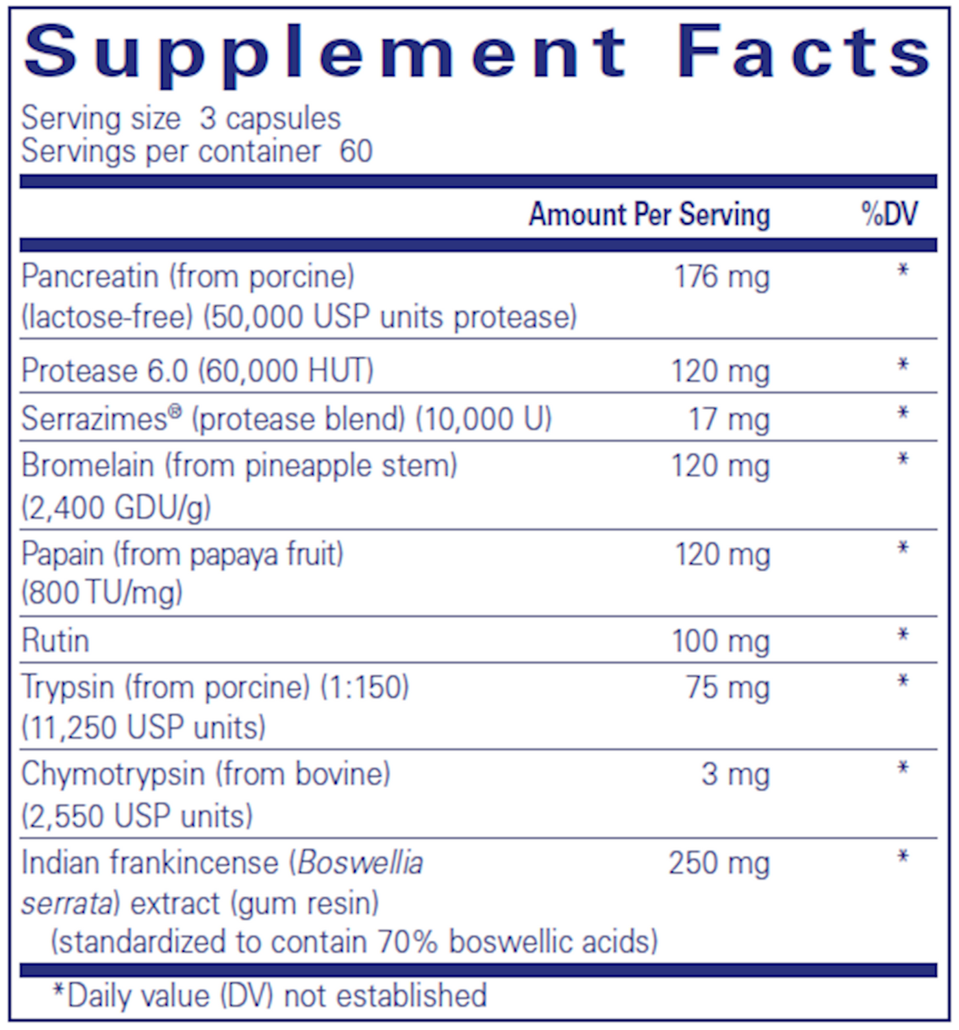 Systemic Enzyme Complex 180 vcaps Curated Wellness