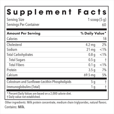 Phospholipid Colostrum 300 g Curated Wellness