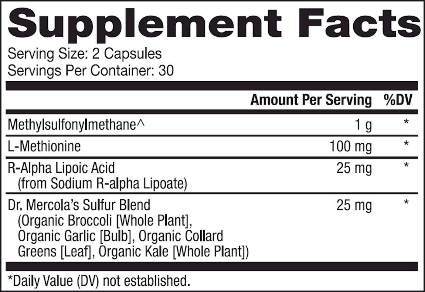 MSM with Organic Sulfur Complex  Curated Wellness