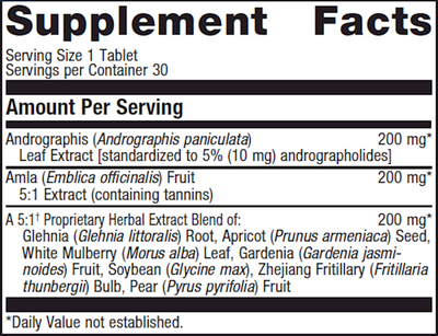 Andrographis Plus 30 tabs Curated Wellness
