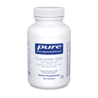 Curcumin 500 with Bioperine 120 vcaps Curated Wellness