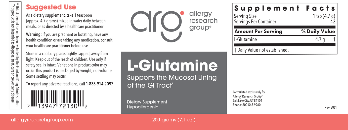 L-Glutamine Powder 200 g Curated Wellness