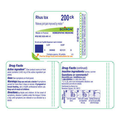 Rhus toxicodendron 200CK 80 plts Curated Wellness
