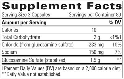 Glucosamine Sulfate 240 caps Curated Wellness