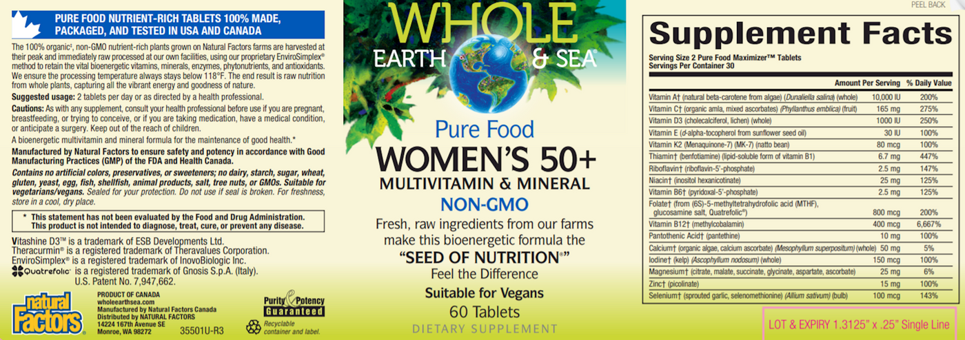 Women's Multi 50+ NON GMO  Curated Wellness