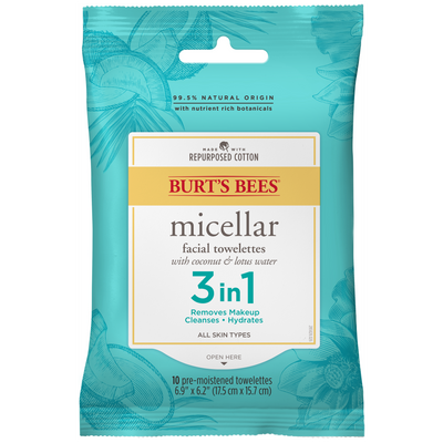 Micellar Clean Towel Coconut & Lot 10ct Curated Wellness