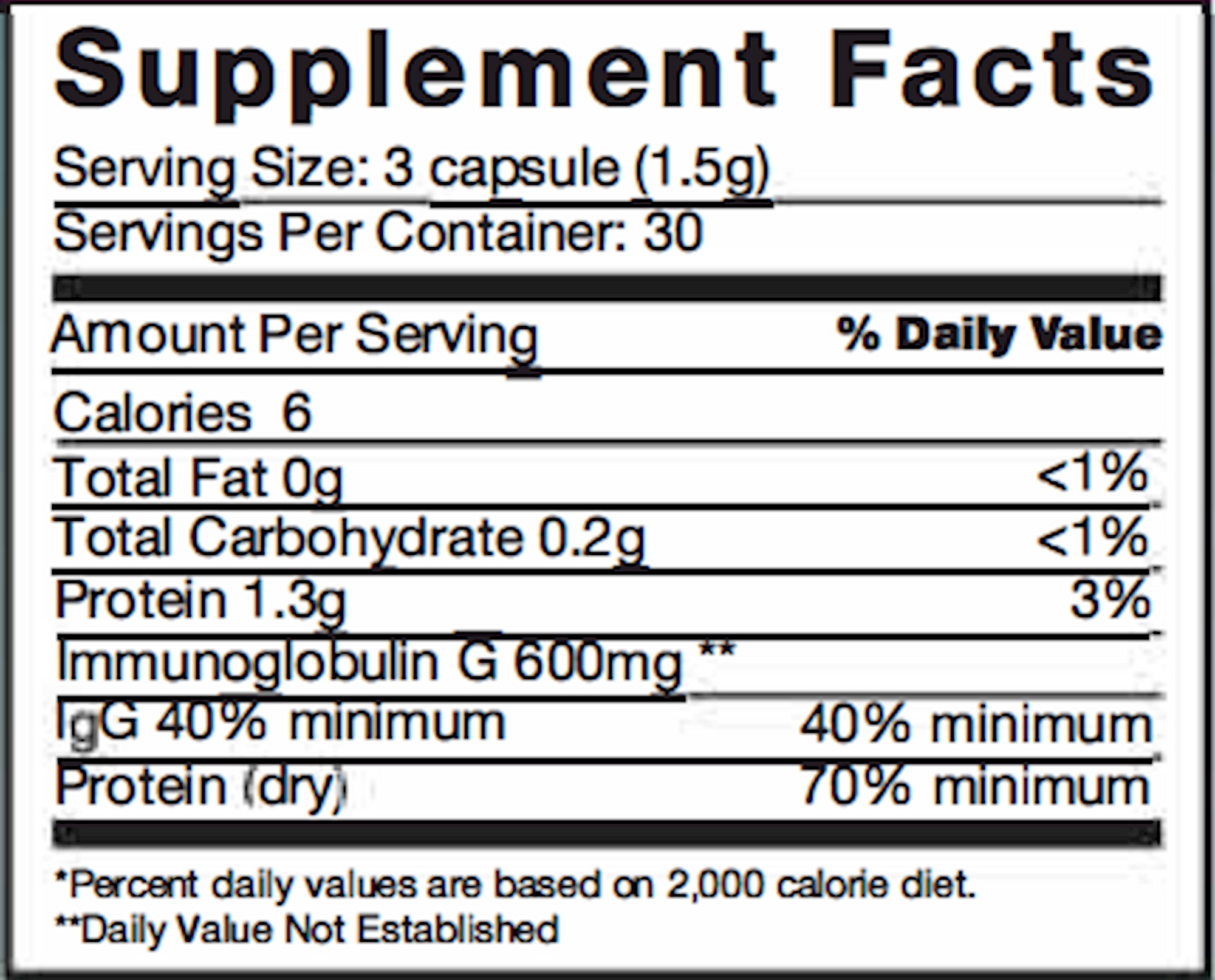 Colostrum 70/40 500 mg  Curated Wellness