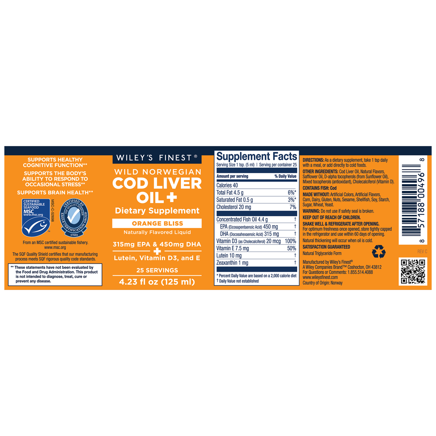 Norwegian • Cod Liver Oil + 4.23 fl oz Curated Wellness