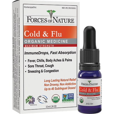 Cold & Flu Maximum Strength Org .34 oz Curated Wellness