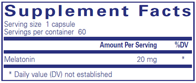 Melatonin 20 mg 60 vcaps Curated Wellness