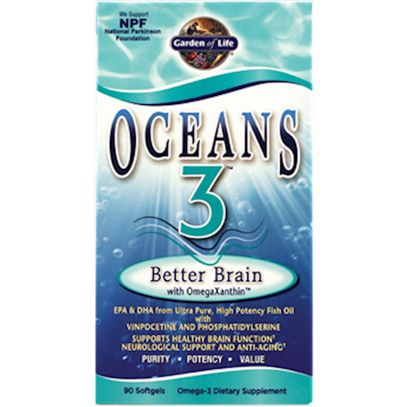 Oceans 3 - Better Brain 90 gels Curated Wellness