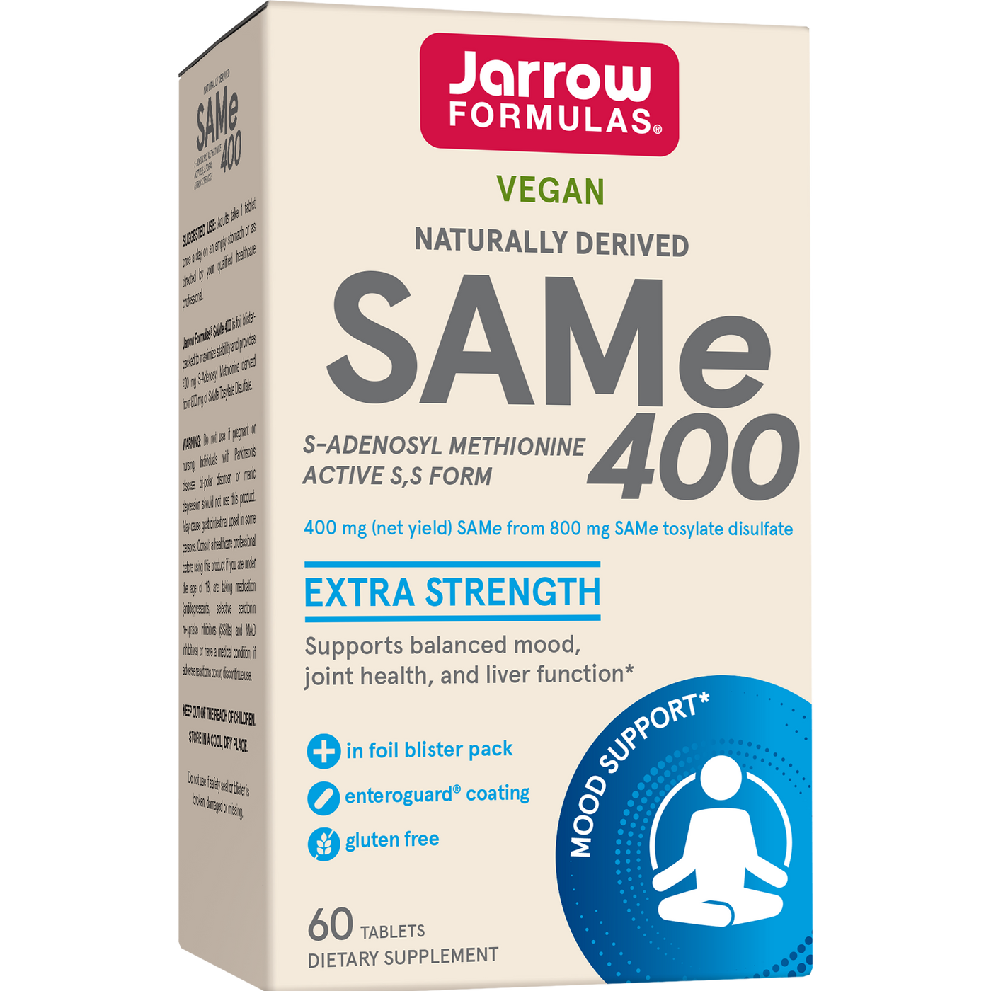 SAM-e 400 mg 60 tabs Curated Wellness